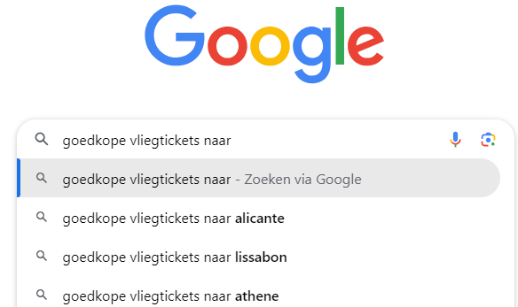 long tail zoekwoorden vinden via google suggesties